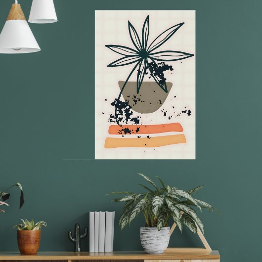 Moderne minimalistische kunst poster (Woonkamer 1)