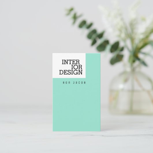 Moderne minimalistische kunst visitekaartje (Staand voorkant)