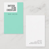 Moderne minimalistische kunst visitekaartje (Voorkant / Achterkant)