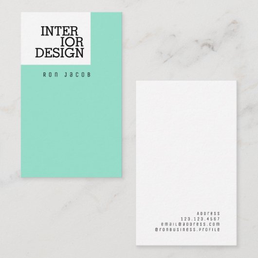 Moderne minimalistische kunst visitekaartje (Voorkant / Achterkant)