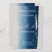 Moderne minimalistische kunstbruiloft kaart (Voorkant / Achterkant)