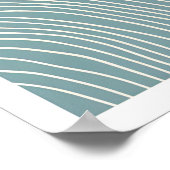 Moderne Minimalistische Kunstprint Abstract Blauw, Poster (Hoek)