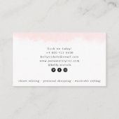 Moderne minimalistische kunstzinnige koraal waterv visitekaartje (Achterkant)