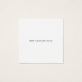 Moderne minimalistische label kleding hangen Label Vierkante Visitekaartjes (Achterkant)