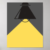 Moderne Minimalistische Lamp Muurkunst Print | (Voorkant)