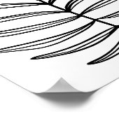 Moderne, minimalistische lantaarns tekening in zwa poster (Hoek)