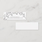 Moderne minimalistische Laurel Branch bruiloft web Mini Visitekaartje (Voorkant / Achterkant)