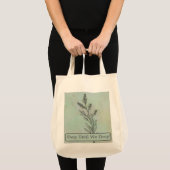 Moderne minimalistische lavendelbloem tote bag (Voorkant (product))