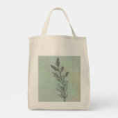 Moderne minimalistische lavendelbloem tote bag (Achterkant)