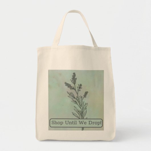 Moderne minimalistische lavendelbloem tote bag (Voorkant)