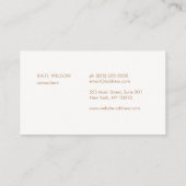 Moderne minimalistische lavendelleer professional visitekaartje (Achterkant)