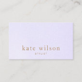 Moderne minimalistische lavendelleer professional visitekaartje (Voorkant)