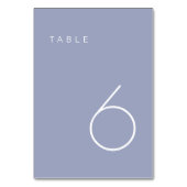 Moderne minimalistische lavender Paars tabelnummer Kaart (Voorkant)