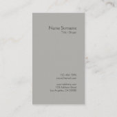 Moderne minimalistische lay-out (standaard zwart-g visitekaartje (Achterkant)