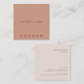 Moderne minimalistische lay-out Typisch Warm Koffi Vierkante Visitekaartje (Voorkant / Achterkant)