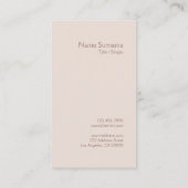 Moderne minimalistische lay-outkoffie — verticaal visitekaartje (Achterkant)