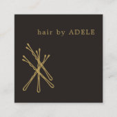 Moderne minimalistische legant hair Stylist Vierkante Visitekaartje (Voorkant)