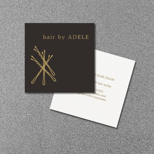 Moderne minimalistische legant hair Stylist Vierkante Visitekaartje