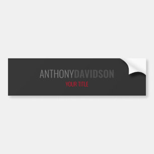 Moderne, minimalistische legant professional bumpersticker