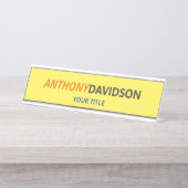 Moderne, minimalistische legant professional bureau naambordje (Voorkant)