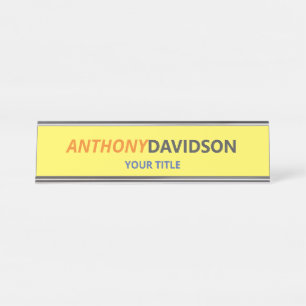 Moderne, minimalistische legant professional bureau naambordje