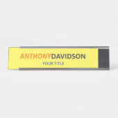 Moderne, minimalistische legant professional bureau naambordje (Voorkant)