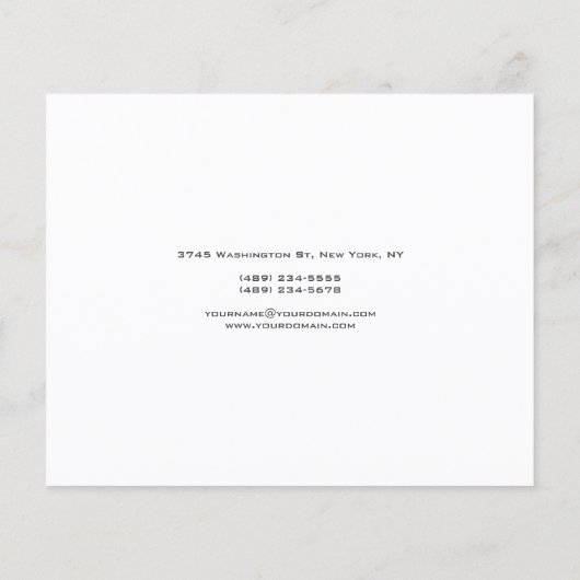 Moderne, minimalistische legant professional flyer (Achterkant)