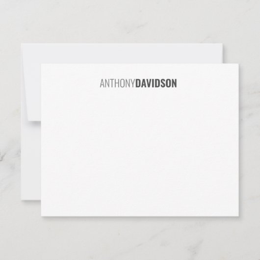 Moderne, minimalistische legant professional notitiekaartje (Voorkant)