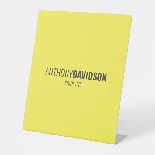 Moderne, minimalistische legant professional reclamebord met voetstuk (Voorkant)