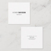 Moderne, minimalistische legant professional vierkante visitekaartje (Voorkant / Achterkant)