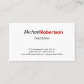 Moderne, minimalistische legant professional visitekaartje (Voorkant)