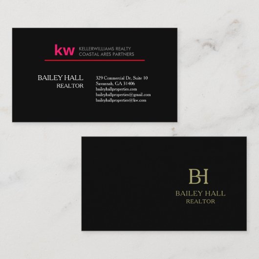 Moderne, minimalistische legant professional visitekaartje (Voorkant / Achterkant)