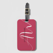 Moderne, minimalistische legant Script Professiona Bagagelabel (Voorkant (verticaal))