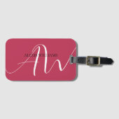 Moderne, minimalistische legant Script Professiona Bagagelabel (Voorkant (horizontaal))