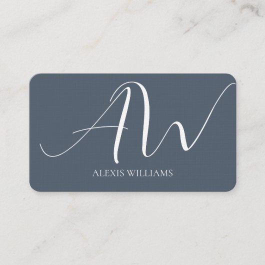 Moderne, minimalistische legant Script Professiona Visitekaartje (Voorkant)