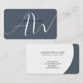 Moderne, minimalistische legant Script Professiona Visitekaartje (Voorkant / Achterkant)