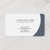 Moderne, minimalistische legant Script Professiona Visitekaartje (Achterkant)