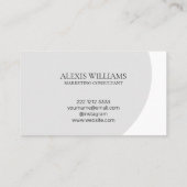 Moderne, minimalistische legant Script Professiona Visitekaartje (Achterkant)