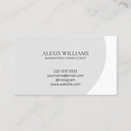 Moderne, minimalistische legant Script Professiona Visitekaartje (Achterkant)