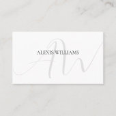 Moderne, minimalistische legant Script Professiona Visitekaartje (Voorkant)