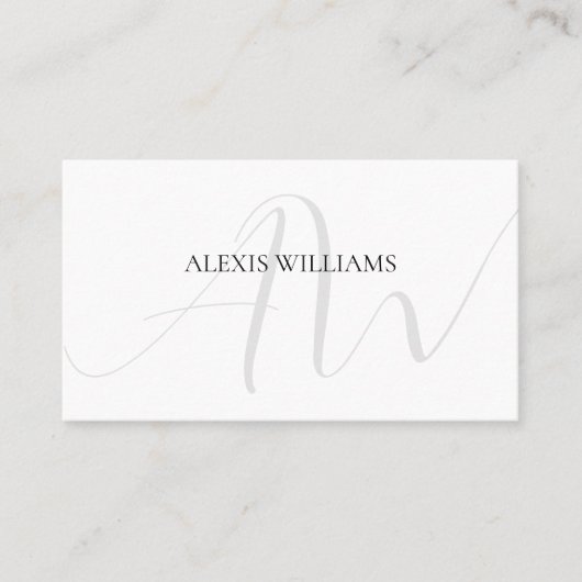 Moderne, minimalistische legant Script Professiona Visitekaartje (Voorkant)