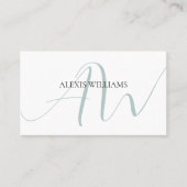 Moderne, minimalistische legant Script Professiona Visitekaartje (Voorkant)