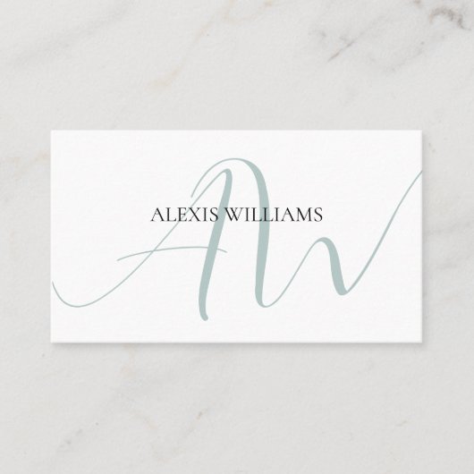 Moderne, minimalistische legant Script Professiona Visitekaartje (Voorkant)