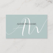 Moderne, minimalistische legant Script Professiona Visitekaartje (Voorkant)