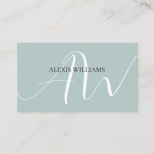 Moderne, minimalistische legant Script Professiona Visitekaartje (Voorkant)