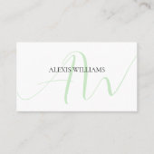 Moderne, minimalistische legant Script Professiona Visitekaartje (Voorkant)