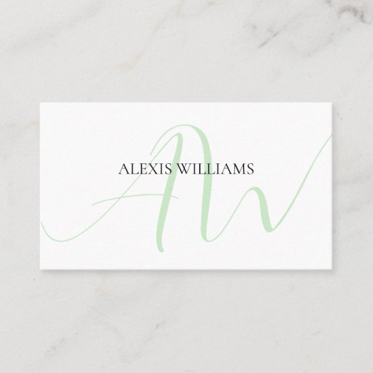 Moderne, minimalistische legant Script Professiona Visitekaartje (Voorkant)