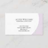 Moderne, minimalistische legant Script Professiona Visitekaartje (Achterkant)