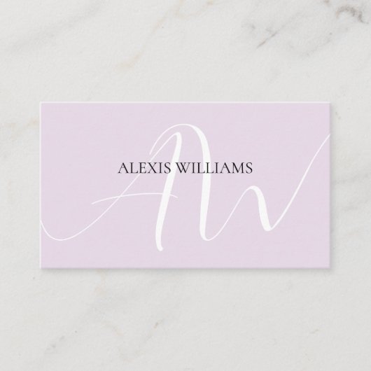 Moderne, minimalistische legant Script Professiona Visitekaartje (Voorkant)