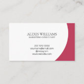 Moderne, minimalistische legant Script Professiona Visitekaartje (Achterkant)